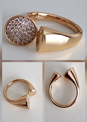 Kadın Rose Gold Parlak Zirkon Taşlı Yüzük