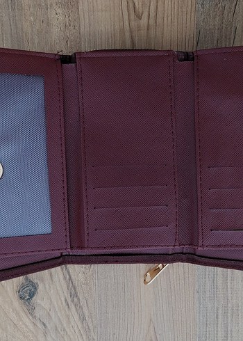  Beden Bordo fermuarlı kadın cüzdan