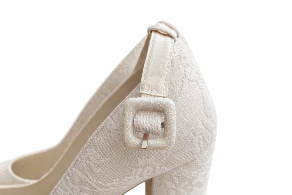 Dantelli Platform Topuklu Gelin Ayakkabısı - Görsel 2