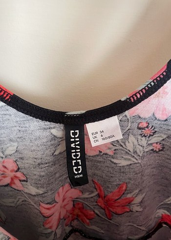H&M Çiçek Desenli Kolsuz Elbise - Görsel 2