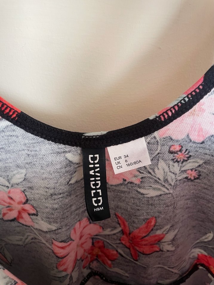 H&M Çiçek Desenli Kolsuz Elbise - Görsel 2