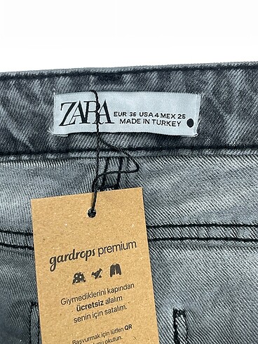 36 Beden gri Renk Zara Jean / Kot %70 İndirimli.
