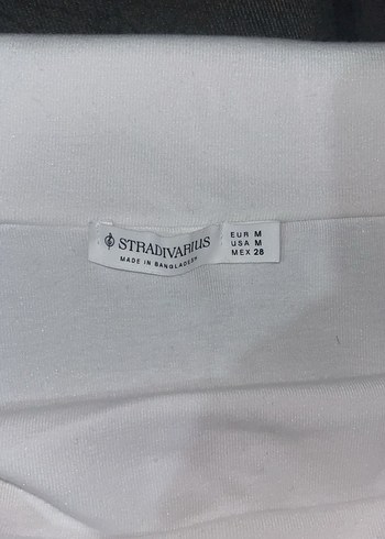 Beyaz Uzun Kollu kayık yaka stradivarius bluz - Görsel 3