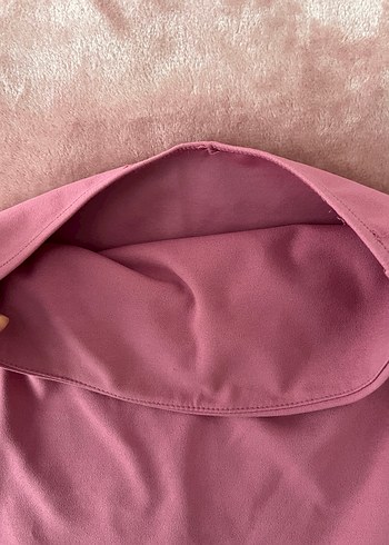 Pembe Kadın Drapeli Straplez üst - Görsel 4