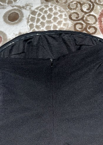 Omuzsuz İşlemeli Siyah Midi Büstiyer - Görsel 14