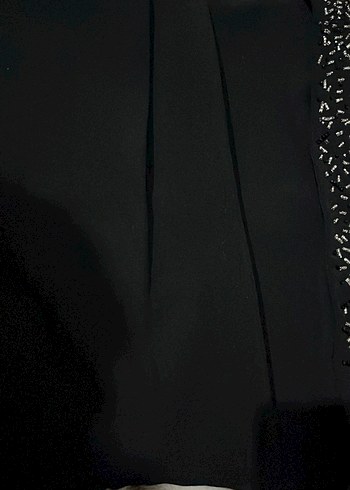 Omuzsuz İşlemeli Siyah Midi Büstiyer - Görsel 12