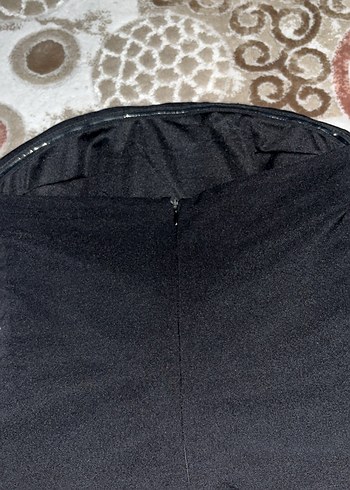 Omuzsuz İşlemeli Siyah Midi Büstiyer - Görsel 6