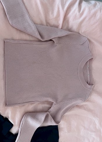 Pembe Triko Kadın Kazak - Görsel 4