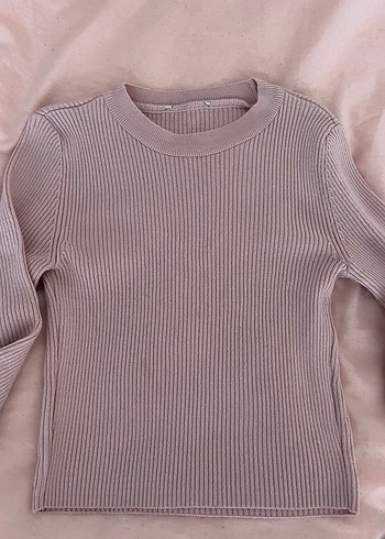 Pembe Triko Kadın Kazak - Görsel 5