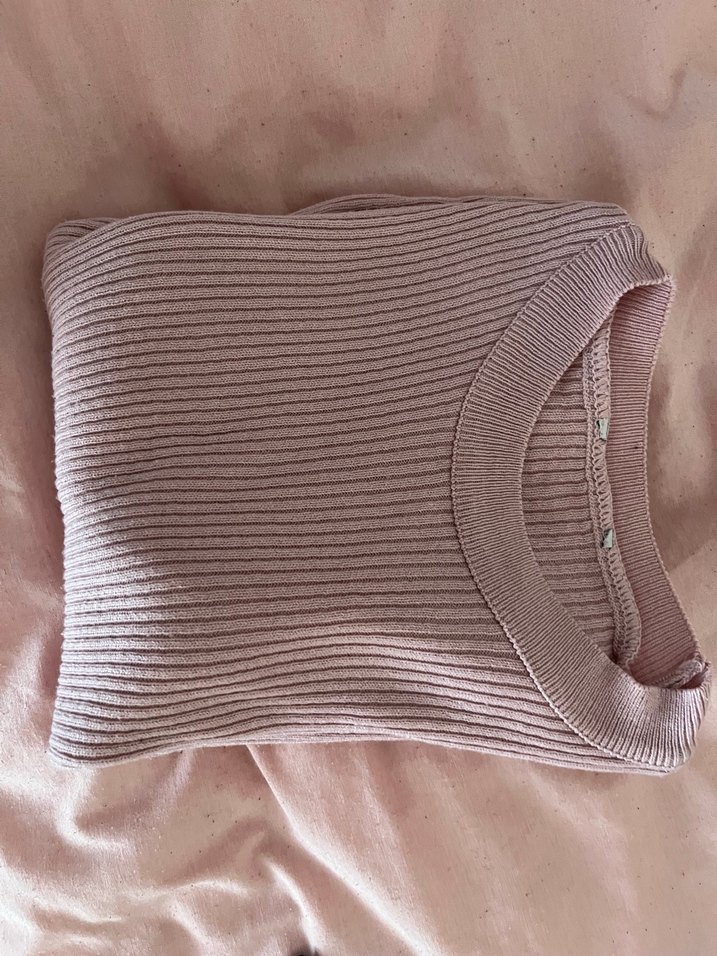 Pembe Triko Kadın Kazak - Görsel 2