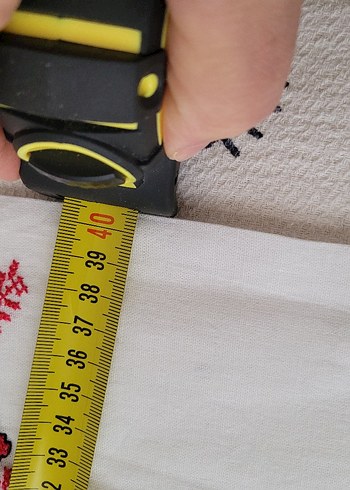 Nakışlı Beyaz Yastık Kılıfı ve eteği - Görsel 15