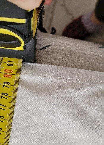 Nakışlı Beyaz Yastık Kılıfı ve eteği - Görsel 11