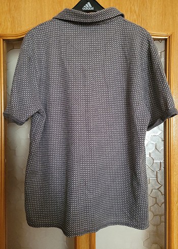 xxl Beden Düğmeli Gri Polo Yaka Tişört