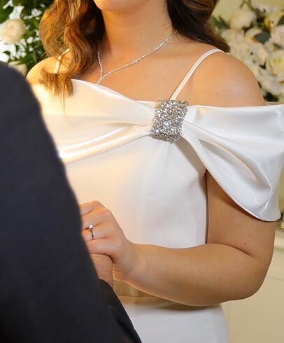 Beyaz Nişan Nikah Elbisesi Beyaz Abiye
