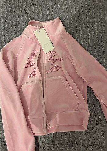 Zara Pembe Kadife Ceket - Görsel 2