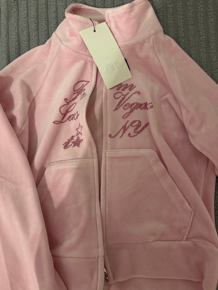 Zara Pembe Kadife Ceket - Görsel 3