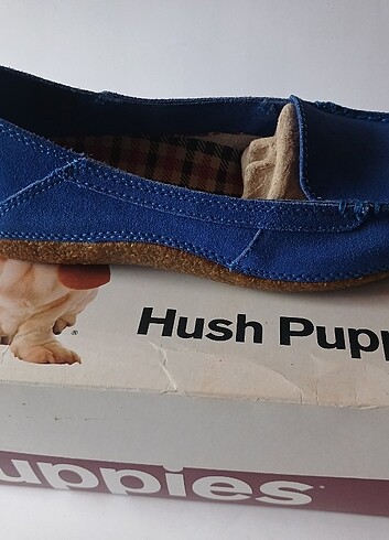 Hush Puppies Hakiki Süet Parlement Mavi Bayan babet 38 numara O