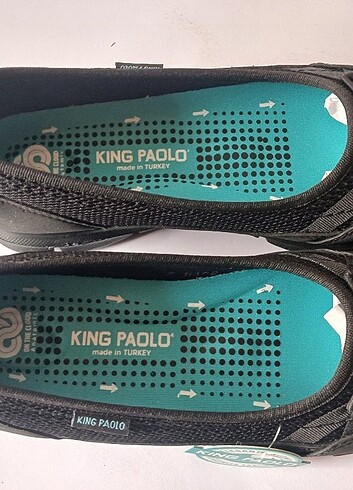 King King Paolo Siyah Yazlık bayan babet 38 kutusunda hiç kullanılmam