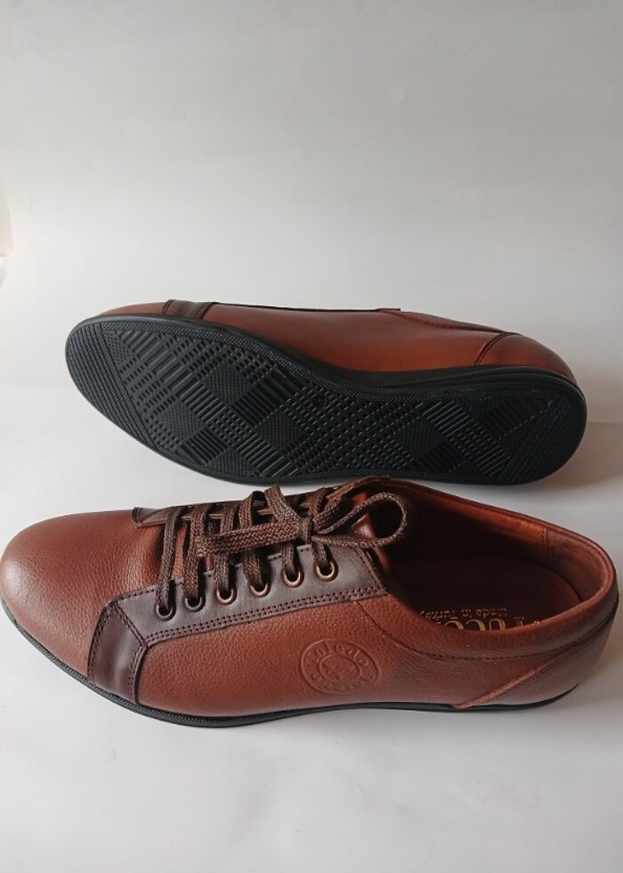 Puccini 500 Hakiki Deri Erkek Yazlık Ayakkabısı. Hafif rahat Tab - Görsel 4