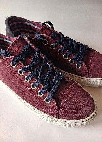 Crash 7151 Bordo Canvas Yazlık Erkek Ayakkabısı. Rahat Taban. Ye