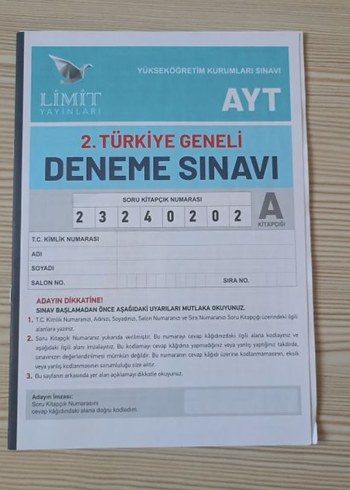  Beden TYT AYT DENEME