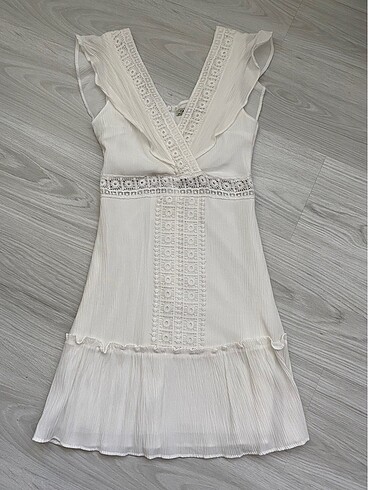 xs Beden beyaz Renk Mini Elbise