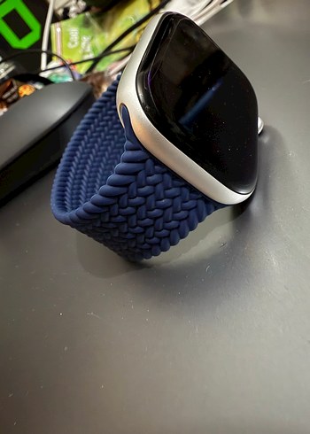 APPLE WATCH ÖRGÜ LOOP GÖRÜNÜMLÜ SİLİKON KORDON - Görsel 2