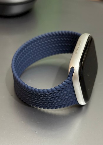 APPLE WATCH ÖRGÜ LOOP GÖRÜNÜMLÜ SİLİKON KORDON - Görsel 4