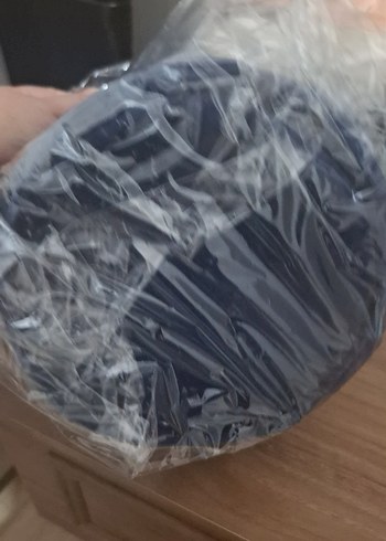 Bepanthol Fermuarlı Mavi Kadife Makyaj Çantası - Görsel 3