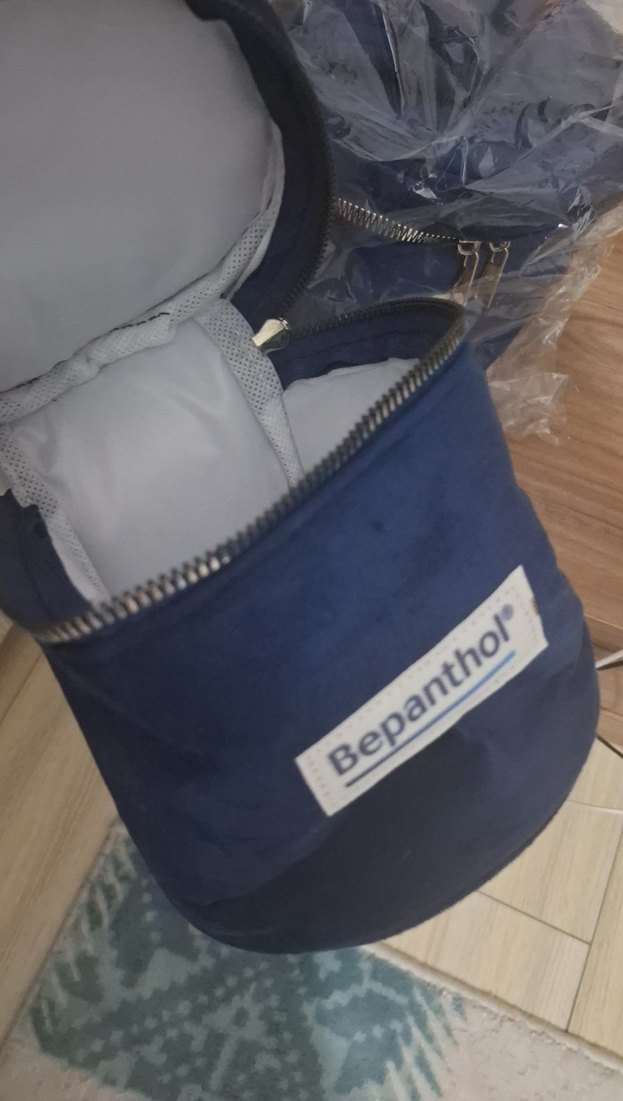 Bepanthol Fermuarlı Mavi Kadife Makyaj Çantası - Görsel 5