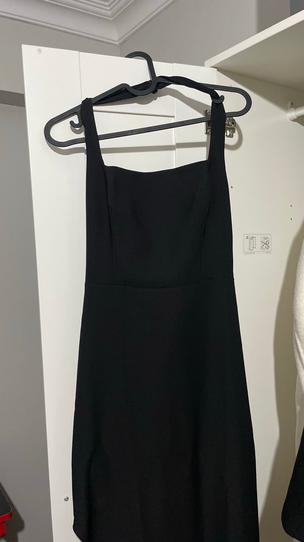 Yırtmaçlı midi Elbise - Görsel 3