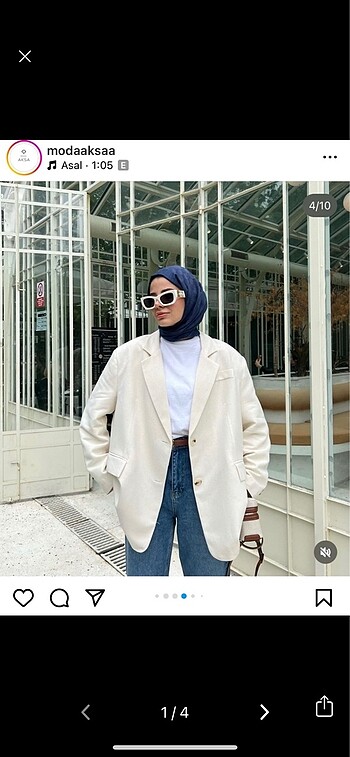 H&M Modaaksa kadın keten ceket