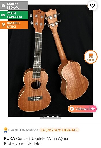PUKA CONCERR UKULELE SIFIR