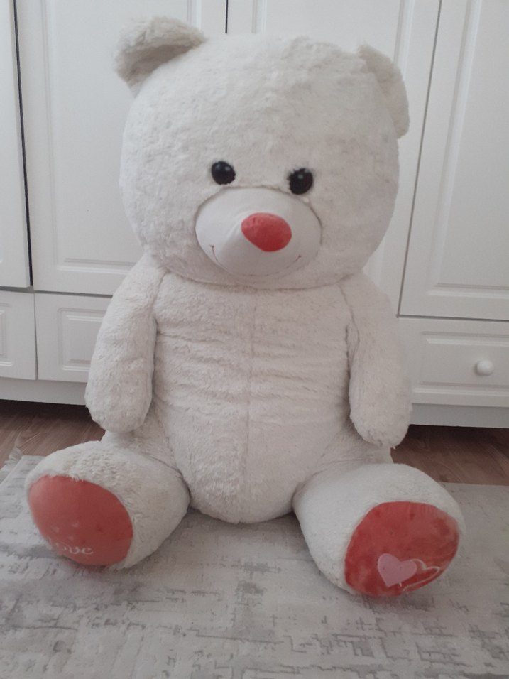 Beyaz Peluş Ayıcık Oyuncak - Görsel 2