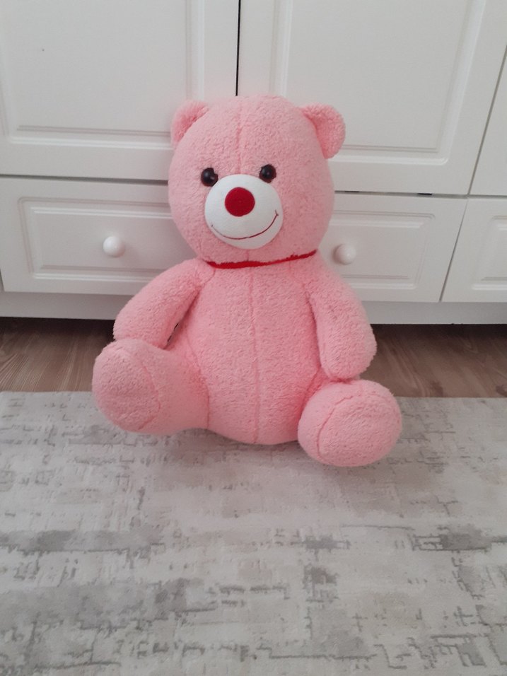 Pembe Peluş Ayıcık Oyuncak - Görsel 2