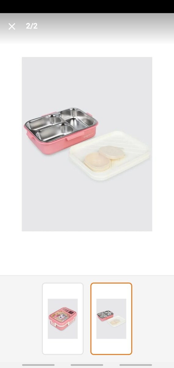 Pembe Unicorn Desenli Yemek Kabı - Görsel 3