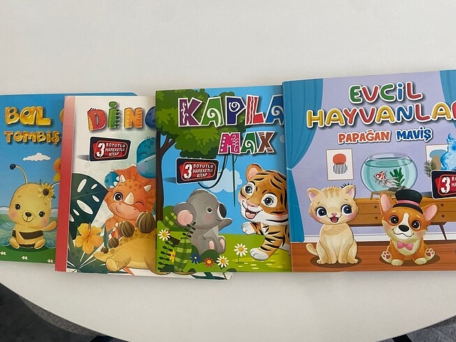 4 adet hareketli eğitici kitap #bebek