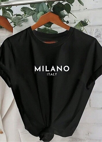 Milano Baskılı Kadın Oversize T-shirt