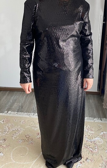 Siyah payet abiye - Görsel 5