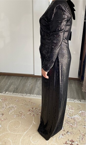 Siyah payet abiye - Görsel 6