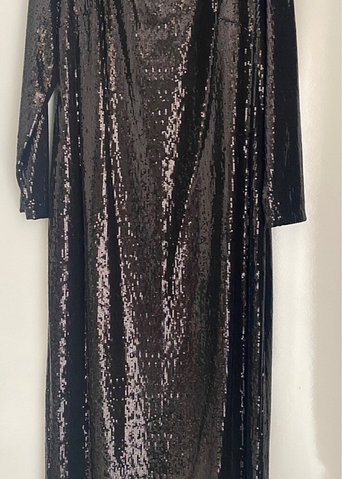 Siyah payet abiye - Görsel 3