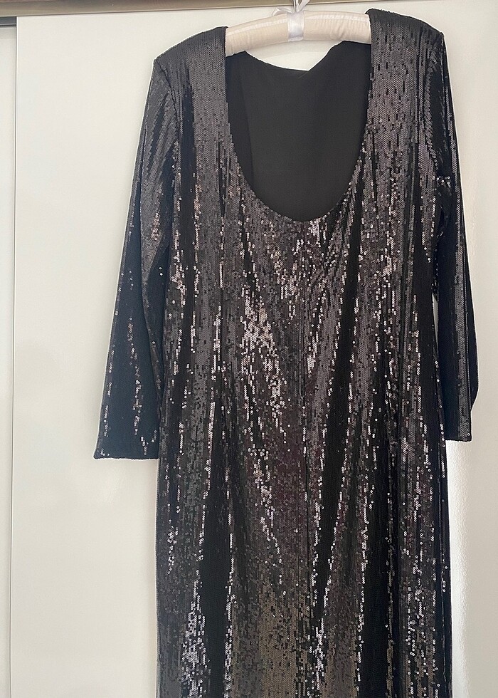 Siyah payet abiye - Görsel 2