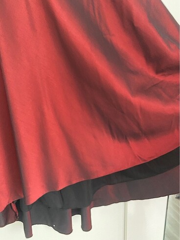 Bordo saten etek - Görsel 5