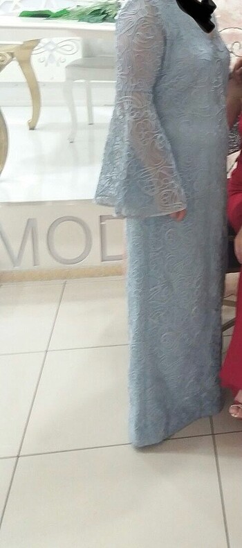 Açık mavi abiye - Görsel 7