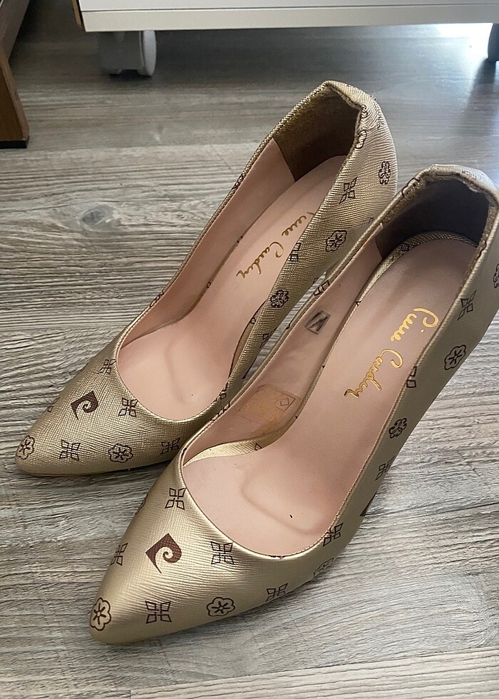 Pierre Cardin gold topuklu ayakkabı - Görsel 3
