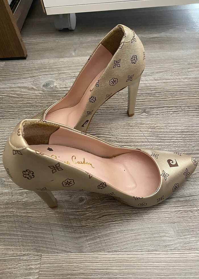 Pierre Cardin gold topuklu ayakkabı - Görsel 5