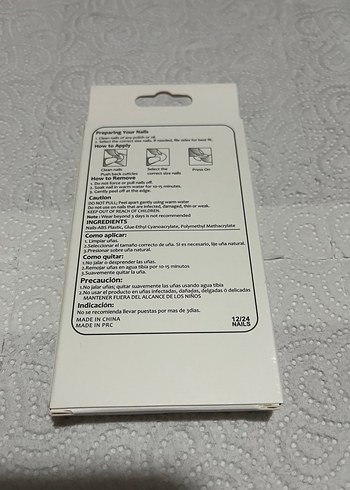 Bej Işıltılı Takma Tırnak Seti - Görsel 2