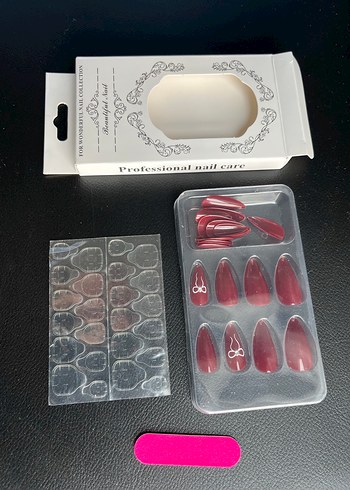 Bordo Tırnak Süsü Seti - Görsel 4