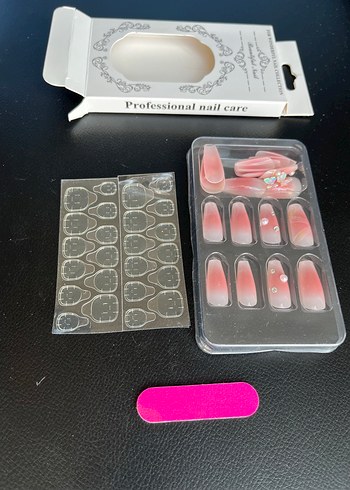 Pembe Taşlı Tırnak Süsü Seti - Görsel 4