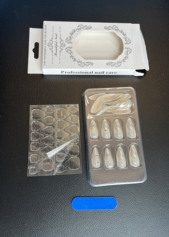 Bej ve Gri Tırnak Dekorasyonu Seti - Görsel 4